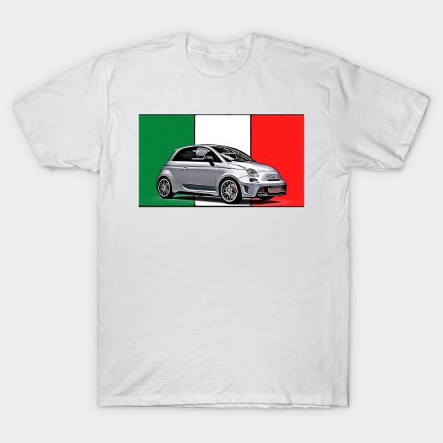 Abarth 696 Italian Print T-Shirt by Auto-Prints